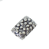 Sterling Silver Rectangle Batik Bead - BB2504