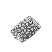 Sterling Silver Rectangle Batik Bead - BB2507