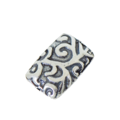 Sterling Silver Rectangle Batik Bead - BB2509