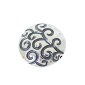 Sterling Silver Saucer Bead - BB2517