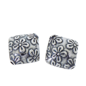 Sterling Silver Square Batik Bead - BB2501