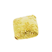 Vermeil Gold-Plated Square Batik Bead - BB2501-V