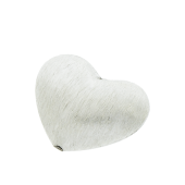 Sterling Silver Heart Brushed Bead - BH1805