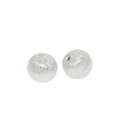 Sterling Silver Round Brushed Bead - BH1801-5mm