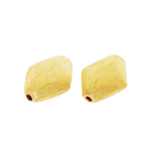 Vermeil Gold-Plated Diamond Shaped Brushed Bead - BH1818-V