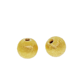 Vermeil Gold-Plated Round Brushed Bead - BH1801-5mm-V