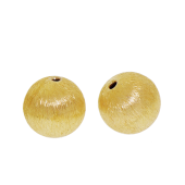 Vermeil Gold-Plated Round Brushed Bead - BH1801-x10mm-V