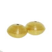 Vermeil Gold-Plated Saucer Brushed Bead - BH1809-V