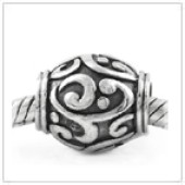 Sterling Silver Bali Large Hole Bead - BL6011