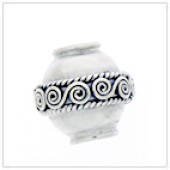 Sterling Silver Bali Large Hole Bead - BL6020