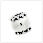 Sterling Silver Bali Large Hole Bead - BL6032