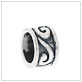 Sterling Silver Bali Large Hole Bead - BL6053