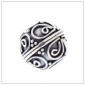 Sterling Silver Bali Large Hole Bead - BL6067