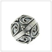 Sterling Silver Bali Large Hole Bead - BL6073