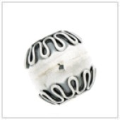 Sterling Silver Bali Large Hole Bead - BL6076