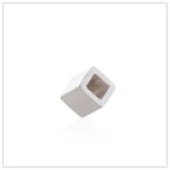 Sterling Silver Plain Cube Bead - BP1745