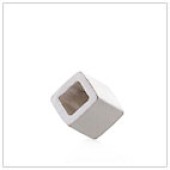 Sterling Silver Plain Cube Bead - BP1747