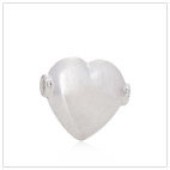 Sterling Silver Plain Heart Bead - BP1743