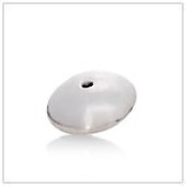 Sterling Silver Plain Saucer Bead - BP1708