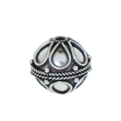 Sterling Silver Bali Round Beads - BR1112