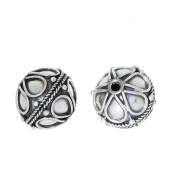 Sterling Silver Bali Round Beads - BR1112S