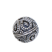Sterling Silver Bali Round Beads - BR1908-13mm