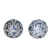 Sterling Silver Bali Round Beads - BR1933S