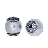 Sterling Silver Bali Round Beads - BR1953