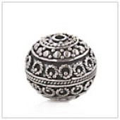 Sterling Silver Bali Round Beads - BR1911