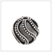 Sterling Silver Bali Round Beads - BR1965