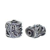 Sterling Silver Barrel Filigree Shape Bead - BT1233