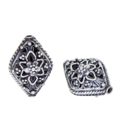 Sterling Silver Diamond Filigree Bead - BT1232