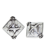 Sterling Silver Diamond Shape Bead - BT1201