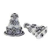 Sterling Silver Flattened Cone Bead - BT1216