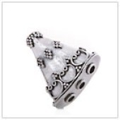 Sterling Silver Flattened Cone Bead - BT1217