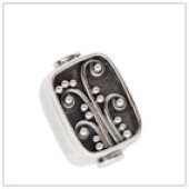 Sterling Silver Rectangle Bali Bead - BT1245