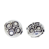 Sterling Silver Saucer Bead - BT1249