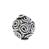 Sterling Silver Saucer Shape Bead - BT1211