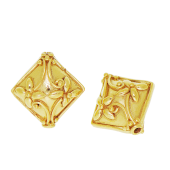 Vermeil Gold-Plated Diamond Shape Bead - BT1201-V