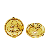 Vermeil Gold-Plated Saucer Bead - BT1255L-V