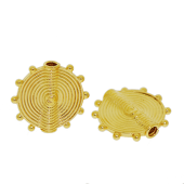 Vermeil Gold-Plated Spiral Disc Bead - BT1224-V