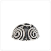 Sterling Silver Bali Bead Cap - C2035