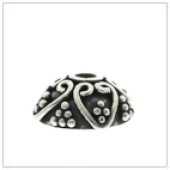 Sterling Silver Bali Bead Cap - C2039