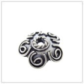 Sterling Silver Bali Bead Cap - C2043