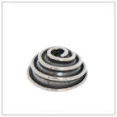 Sterling Silver Swirl Dome Bead Cap - C2073