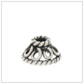 Sterling Silver Wire Filigree Bead Cap - C2007