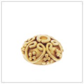 Vermeil Gold-Plated Bali Bead Cap - C2039-V