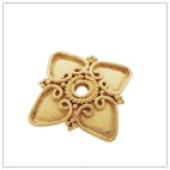 Vermeil Gold-Plated Bali Bead Cap - C2041-V