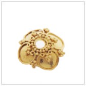 Vermeil Gold-Plated Bali Bead Cap - C2042-V