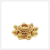 Vermeil Gold-Plated Bali Bead Cap - C2045-V